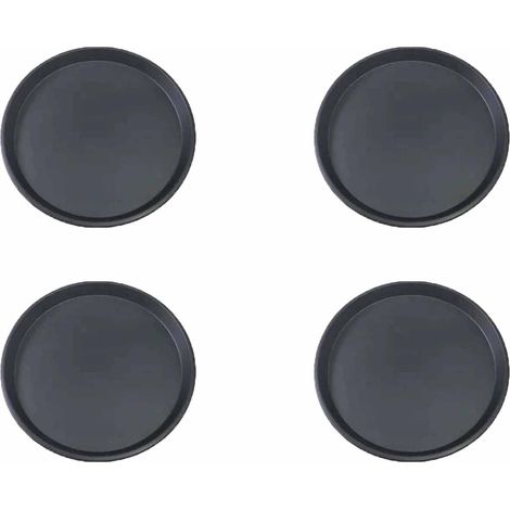 4 moules à pizza ronds en acier inoxydable antiadhésif - Cuisson uniforme - Parfaits pour les pizzas maison, la focaccia et les pâtes fermentées (1/5)