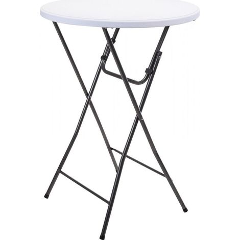 Runder Gartentisch. klappbar, aus Polyethylen. Farbe: white ø80x110cm progarden (1/4)