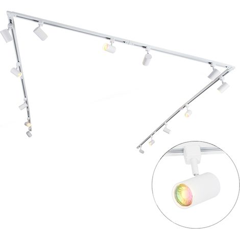 Smart 1-Phase Track Lighting System with 14 Spots White Incl. Wifi GU10 - Iconic Jeana (1/4)