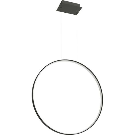 Hängeleuchte Pendellampe Ring Wohnzimmerleuchte schwarz LED Designleuchte L 78cm (1/5)