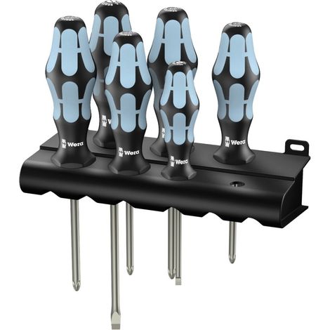Set di 6 cacciaviti Kraftform WERA 3334/3350/3355/6 Rack