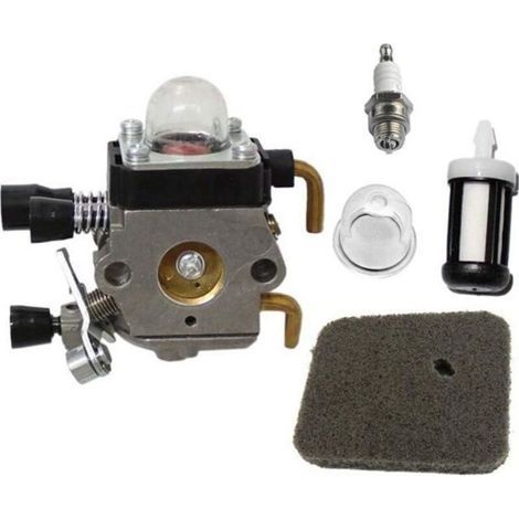 Carburateur + Bougie d’Allumage + Filtre à Essence +Filtre à Air + Pompe d\'Amorçage pour Coupe-bordure STIHL FS38 FS45 FS45C FS45L (1/3)
