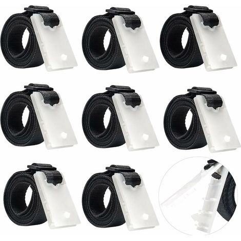 VURAHOME - Sangles de fixation, accessoires Enrouleur taud de soleil Jeu de roues de store Couverture de piscine Sangles de fixation, pour couvertures de bâches de piscine, (1/5)