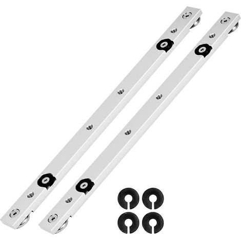 Ensemble de 2 glissières à onglet en alliage d'aluminium de 300 mm - Rails à rainure en T pour scies circulaires, tables de défonceuse et gabarits d'atelier (1/5)