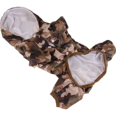 Imperméable chien taille L, manteau pluie chiot avec capuche, vêtement chien réfléchissant waterproof, doux et respirant, imperméabilisant petit chien chat, tenue pluie animal (1/3)