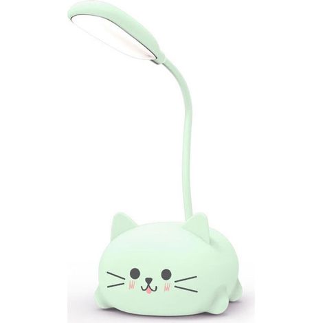 Veilleuse pliable en forme de chatons mignons, lampe de bureau multifonctionnelle et réglable pour la chambre à coucher