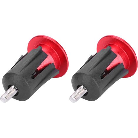 Bouchons de guidon en alliage d'aluminium pour VTT et vélo de route - Rouge (1/5)