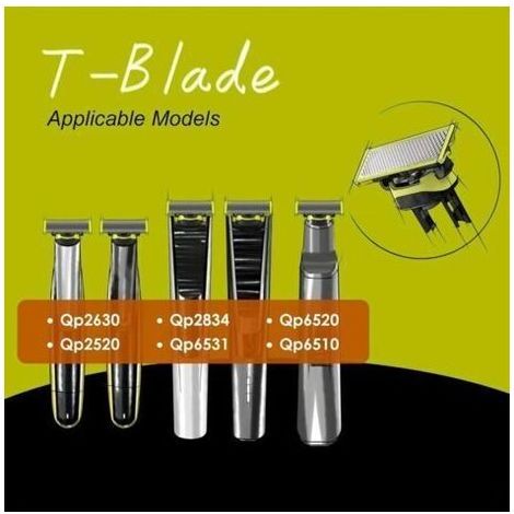 Lot de 3 lames de rechange T-Blade compatibles avec les rasoirs OneBlade (1/5)