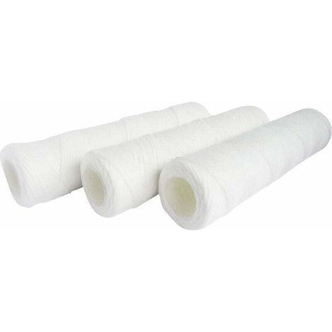 3er-Pack Wickelfilterpatronen für Wasserfilter – Filtration von Sedimenten bis zu 25 Mikron – Universelle Standardgröße (1/4)