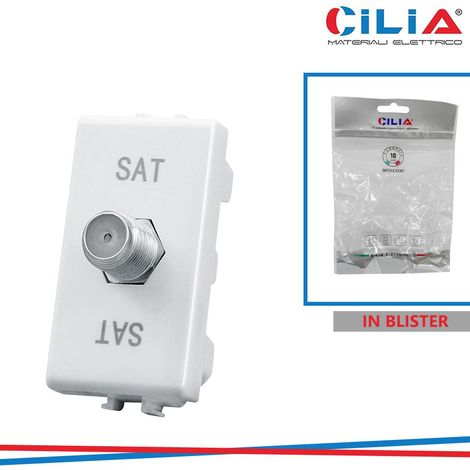 TV SAT CONNETTORE TIPO F MTX BIANCO CILIA
