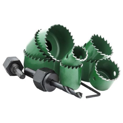Coffret de scies cloches bois HCS 63 à 127 mm STALCO