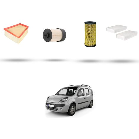 Kit tagliando 4 filtri compatibile con Renault Kangoo II 1.5 Blue dCi 115 85Kw dal 2019 (1/5)