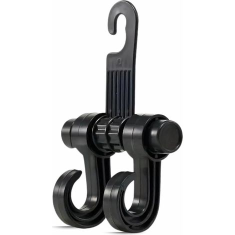 CCYKXA Double Car Headrest Hook – 1 Piece = 2 Hooks + Bracket – Car Seat Storage for Bag