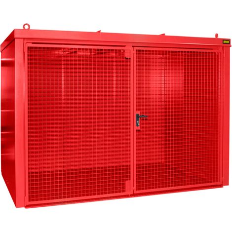 Bauer Südlohn Conteneur pour bouteilles de gaz GFC-B M4, peint, rouge feu