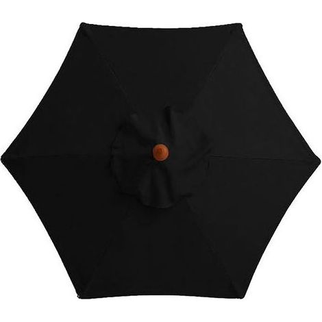 Parasol, parasol de terrasse, parasol d'extérieur, toile de rechange, 193 cm, noir (1/5)
