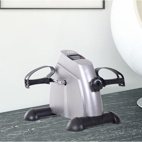 Mini-Heimtrainer mit LCD-Display, verstellbarem Widerstand, silberfarben OKMYHOME (1/5)