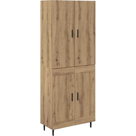 Aparador alto 2 pcs Roble artesanal vidaXL (1/5)