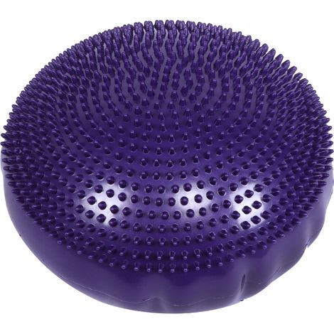 Tapis de massage coussin d'équilibre violet souple pour yoga, disque de stabilité en air sans pompe (1/5)