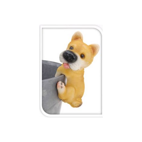 Dekofigur für Blumentopf Hundchen