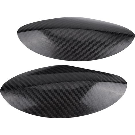 1 paire d'autocollants noirs décoratifs anti-rayures en fibre de carbone pour moto Yamaha Xmax300 (1/5)
