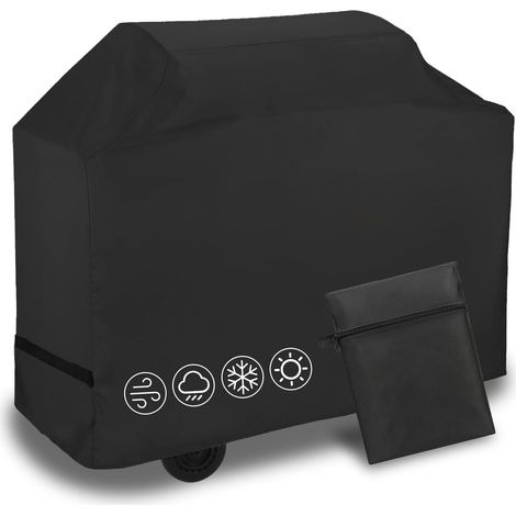 Housse de Barbecue Extérieur 145X61X117 Plancha Couverture BBQ Cover Bache Protection Imperméable à Gaz Bâche Grill Anti-Vent/UV/l'eau - (1/5)