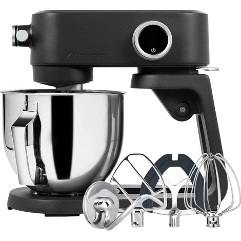 Robot Pâtissier 5 L Multifonction Tout Métal, Robot de Cuisine avec Hub Universel, 8 Vitesses, Minuterie, Mouvement Planétaire, Fouet, Batteur et Crochet à Pâte (1/5)