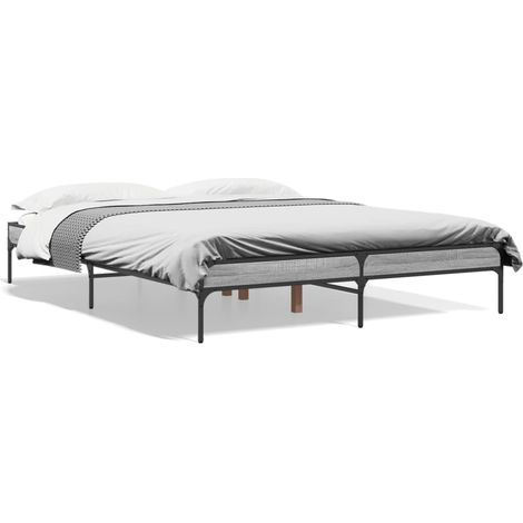 Maison Exclusive - Cadre de lit sans matelas sonoma gris 160x200 cm (1/5)