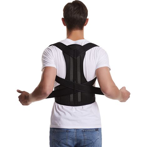1 Ceinture de correction du dos, soutien lombaire, fermeture, sangle en daim, pour sportifs et famille (1/5)