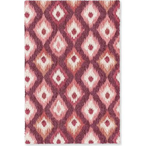 ALFOMBRA Formas de diamante - Rosa - Patrón - Textura 80x120 cm (1/5)