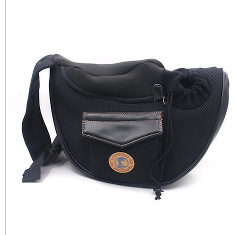 Sac à dos de transport portable et respirant noir pour chats, chiens et petits animaux (1/5)