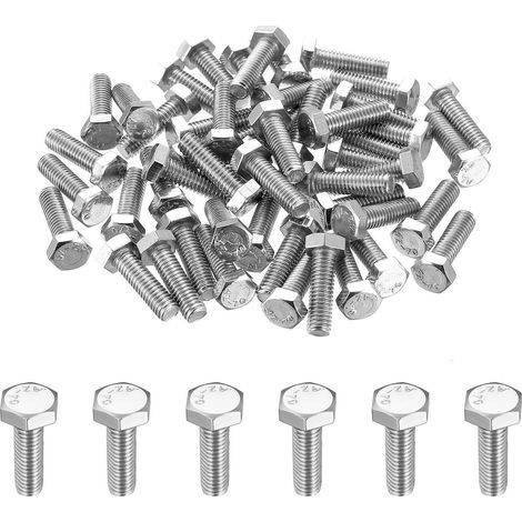 100 Stück Sechskantschrauben M6x16mm verzinkt für Metallbau und DIY (1/5)