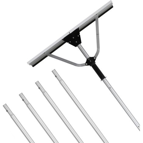 Jiubiaz Schneeschaufel Dac, Einstellbereich 196-636 cm, Dachschneeräumer aus Aluminium, Schneeschieber Schneeräumer Dachräumer mit Rutschfester Griff