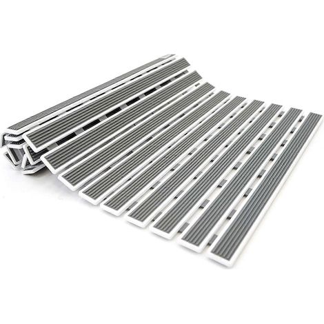 Tapis de bain antidérapant 69 x 40 cm - Adhérence fiable grâce aux ventouses - Tapis de bain antifongique - Pour meuble sous-vasque ou receveur de douche - Hygiénique et sûr - Séchage rapide (1/5)