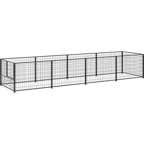 Hundezwinger Schwarz 4 m² Stahl