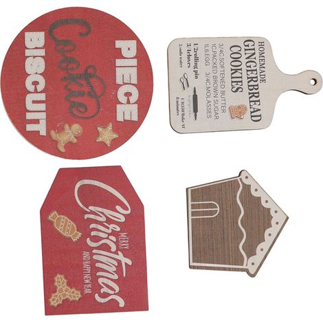 panneaux décoratifs en bois pour Noël, plateau à étages pour biscuits et gâteaux, décoration champêtre pour fête à la maison (1/5)