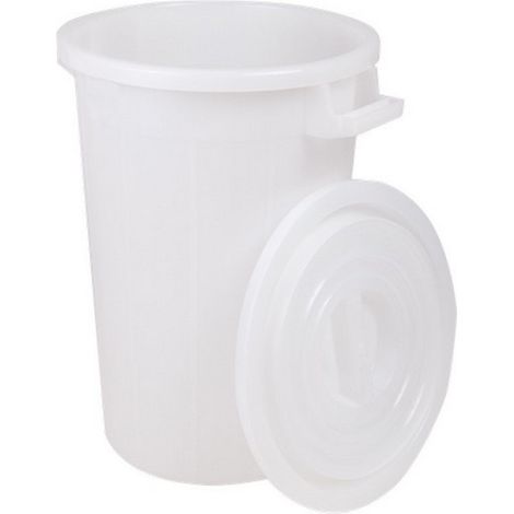 1PZ BIDONE PER IMMONDIZIA SOVRAPPONIBILE Col. Bianco lt.100 (h. cm. 66)