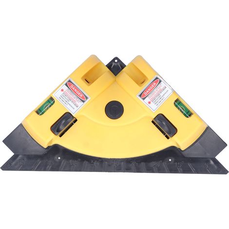 Laser Right Angle Level 90° Lasers Line Square Levels with 2 Suction Cups for WoodworkingYellow
