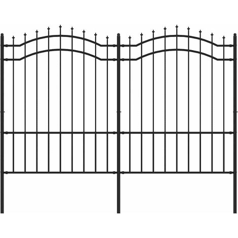 Maison Exclusive - Gartenzaun Woerden mit Speerspitze Schwarz 240