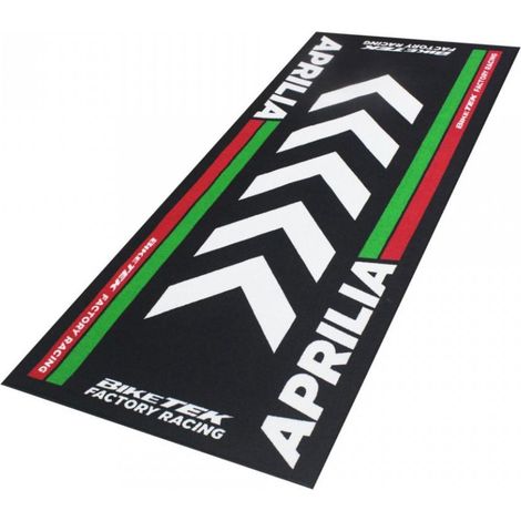 Tapis environnemental Biketek Garage Mat noir blanc vert rouge (1/5)