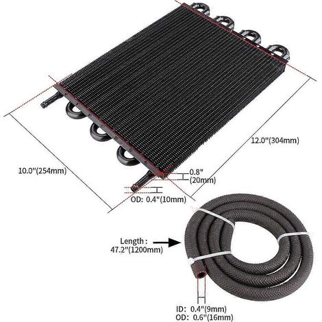 Auto-Klimaanlage, Röhrenkondensator aus Aluminiumlegierung, 4-reihig, universell für Fahrzeuge.