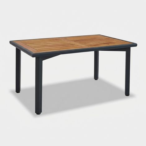 Gartentisch aus Aluminium und Holz 155x95 Berlin (1/2)