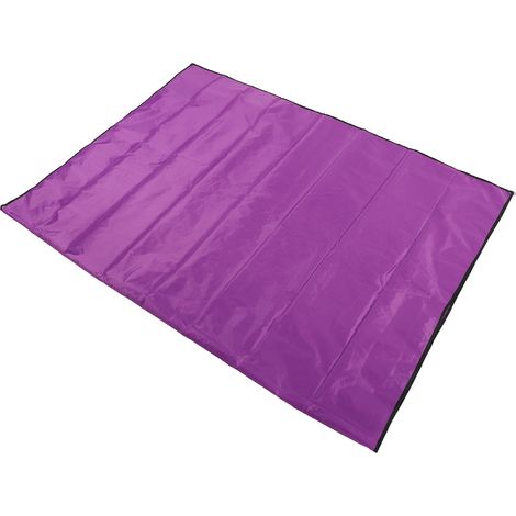Voile d'ombrage rectangulaire pliable, protection UV, violette, idéale pour cour, jardin ou piscine. (1/5)