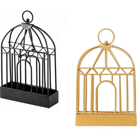 Porte-spirale anti-moustiques, lot de 2 porte-spirales anti-moustiques en fer de style nordique avec poignée, noir et or, porte-encens innovant (1/5)