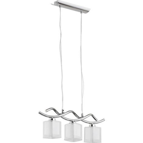 Suspension blanche moderne Illusion 3 abat-jour E14 Alfa (1/3)