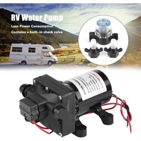Shurflo 4008-101-E65 RV Water Pump, 12V Water Pump, Hot and Cold Water Dispenser, 55 PSI (3 Gallons Per Minute), 7.5A, 12V DC, Self-Priming Water Pump for Camper/Caravan 40081 (1/3)
