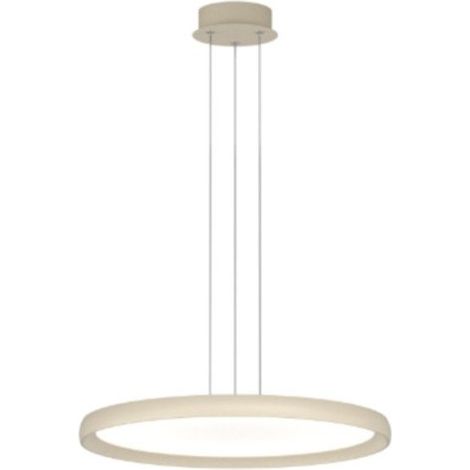Lampadario moderna top light plana 1221 s50 led cct switch metallo acrilico, finitura metallo sabbia