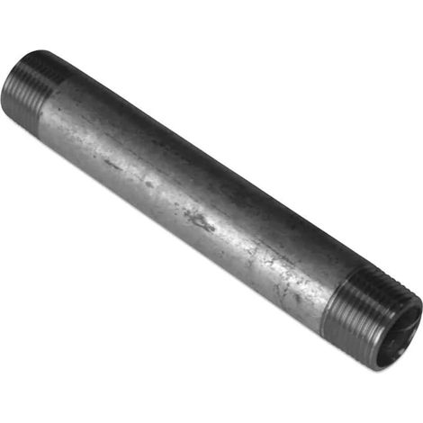 Mamelon acier galvanisé, raccord fileté 3/4 pouce, 100 mm