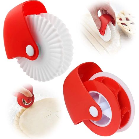 Set comprensivo di 2 assi da pasticceria, una rotella per pizza e un mattarello in plastica per l'uso in cucina. (1/5)