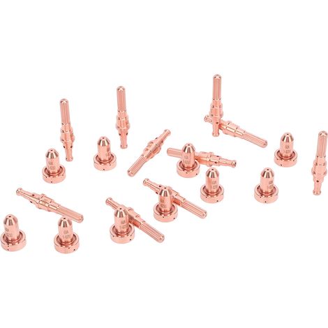 Lot de 10 électrodes de rechange en laiton pour torche de découpe plasma SL60 SL100, références 9-8215 et 9-8210. (1/5)