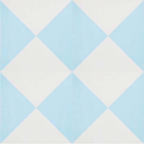 Pegane – Lot de 4 carreaux de ciment véritable 20x20cm – Couleur bleu – Épaisseur 14mm – Poreux pour traitement hydrofuge (1/3)